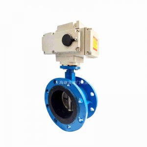 上海湖泉執行器24v電動(dòng)蝶閥DN80